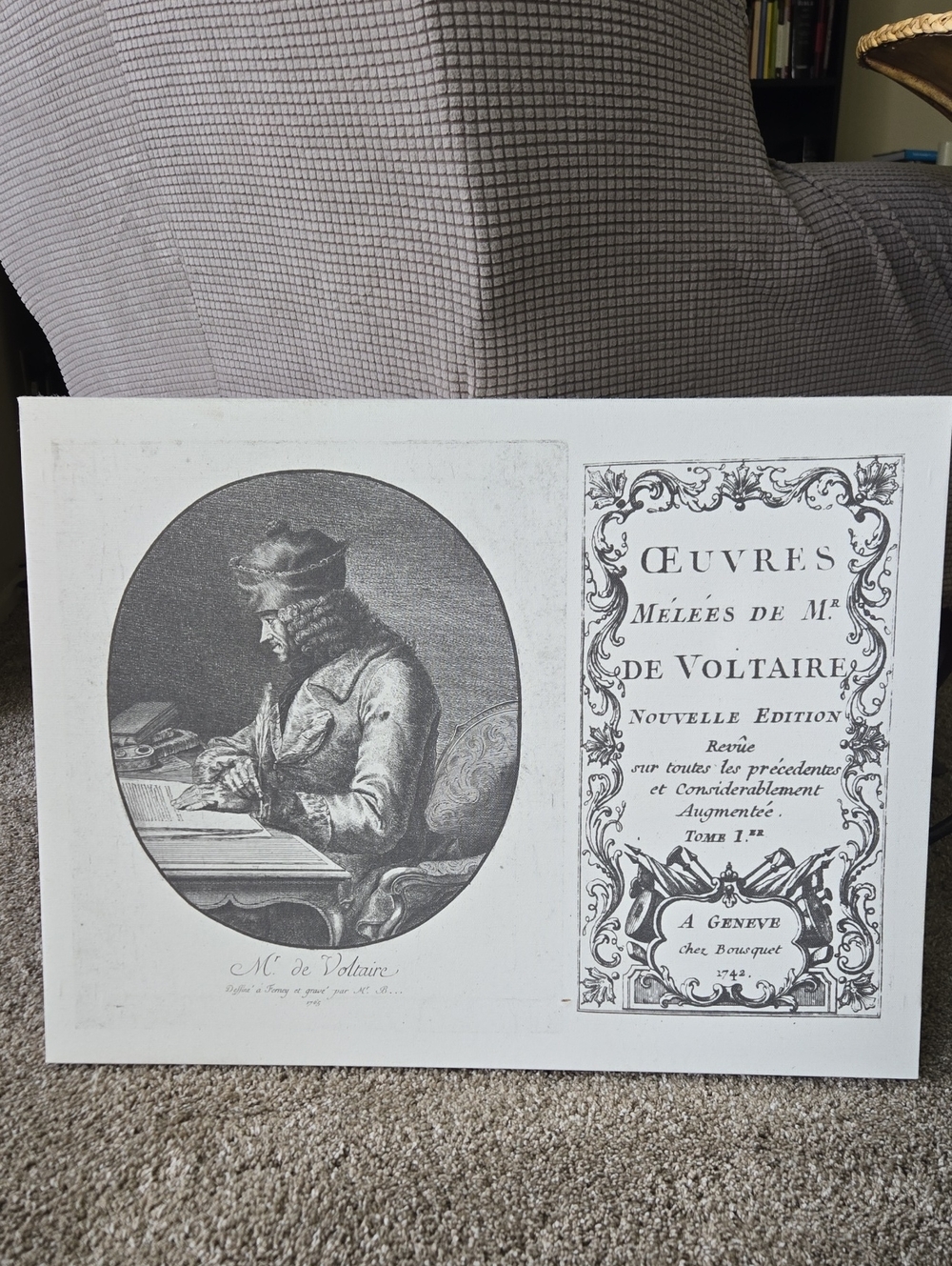 Brunello Cucinelli Store Artwork: Voltaire Classic Black & White Wall Art Print
